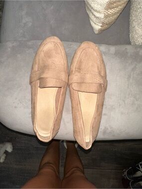 Old Navy Tan Suede Penny Loafers